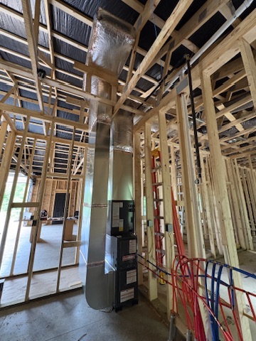 A complete HVAC system installed in a new-construction home near Niles, MI